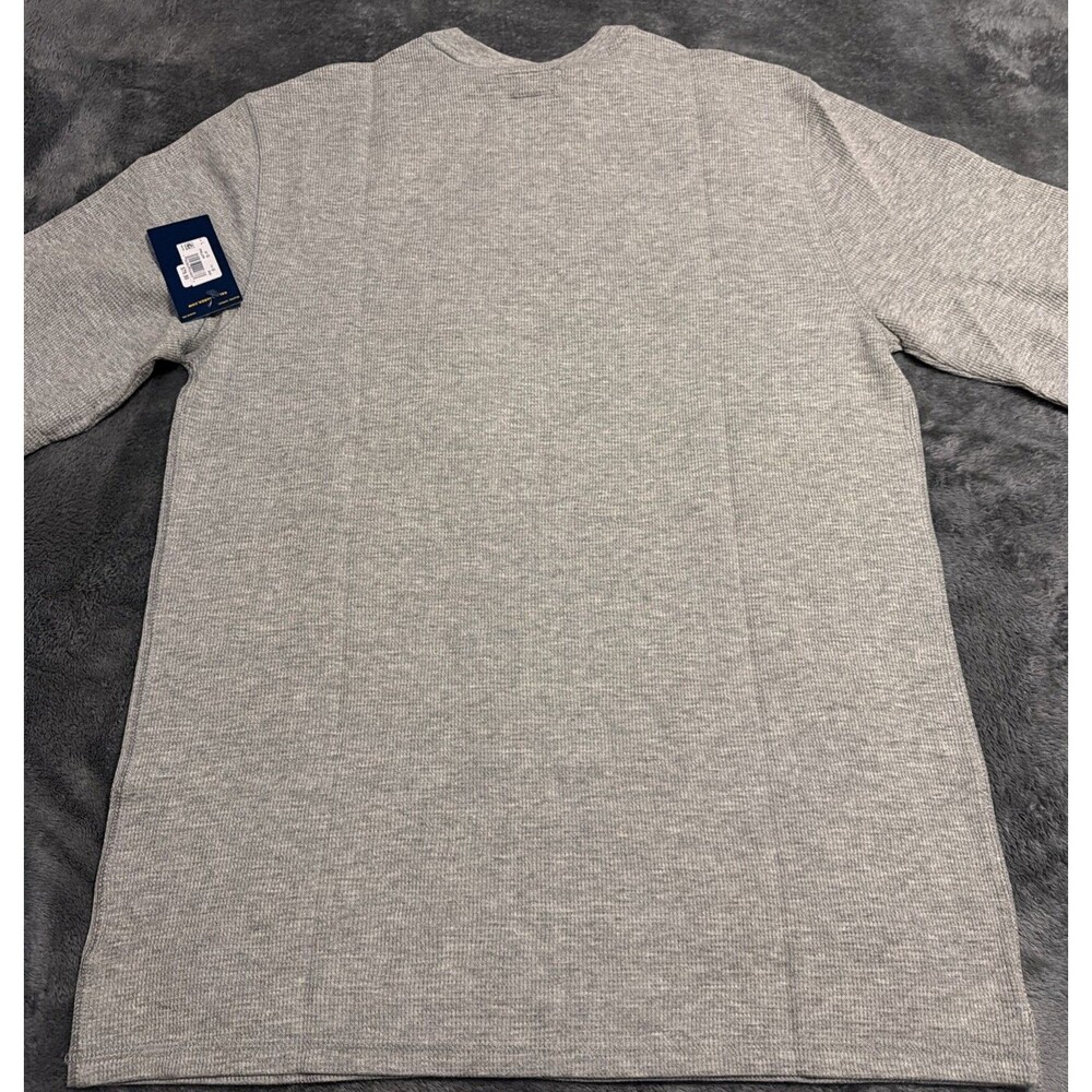 LARGE Mens Polo Ralph Lauren Thermal Waffle Knit Long Sleeve Gray - Picture 9 of 9